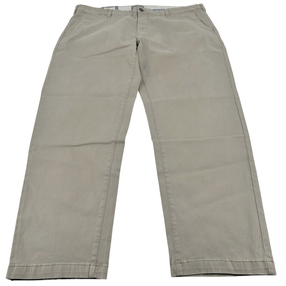Falls Creek Chino Pants Mens 44x30 Tan Stretch Cotton 90s Vintage‎ Khakis NEW